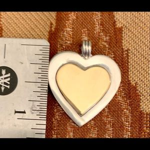 Tiffany 18K gold and sterling silver heart